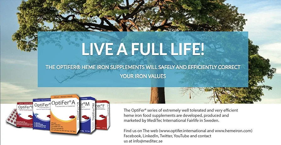 OptiFer® F 60 Tablets - Natural Heme Iron and Folic Acid Food Supplement - Image 8