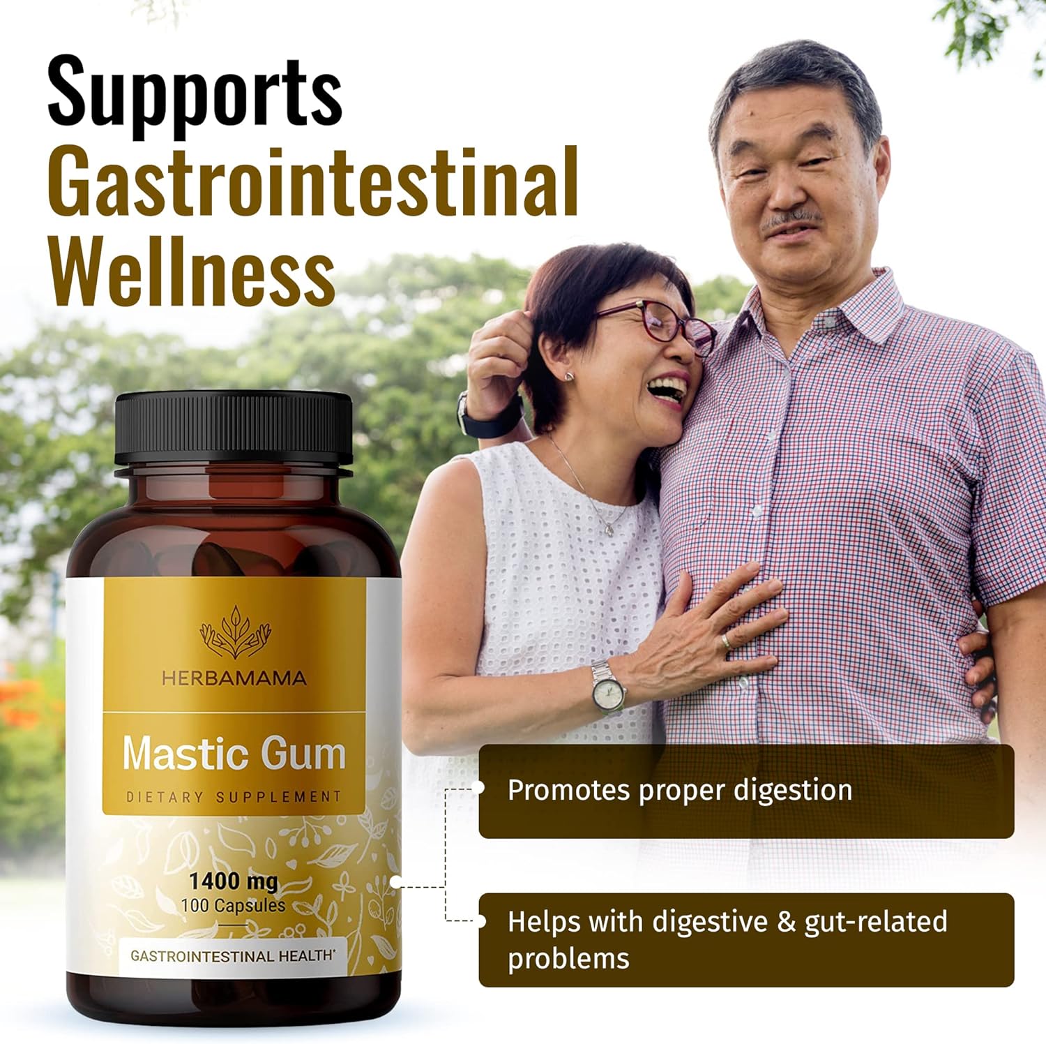HERBAMAMA Mastic Gum 100 Capsules - Image 3
