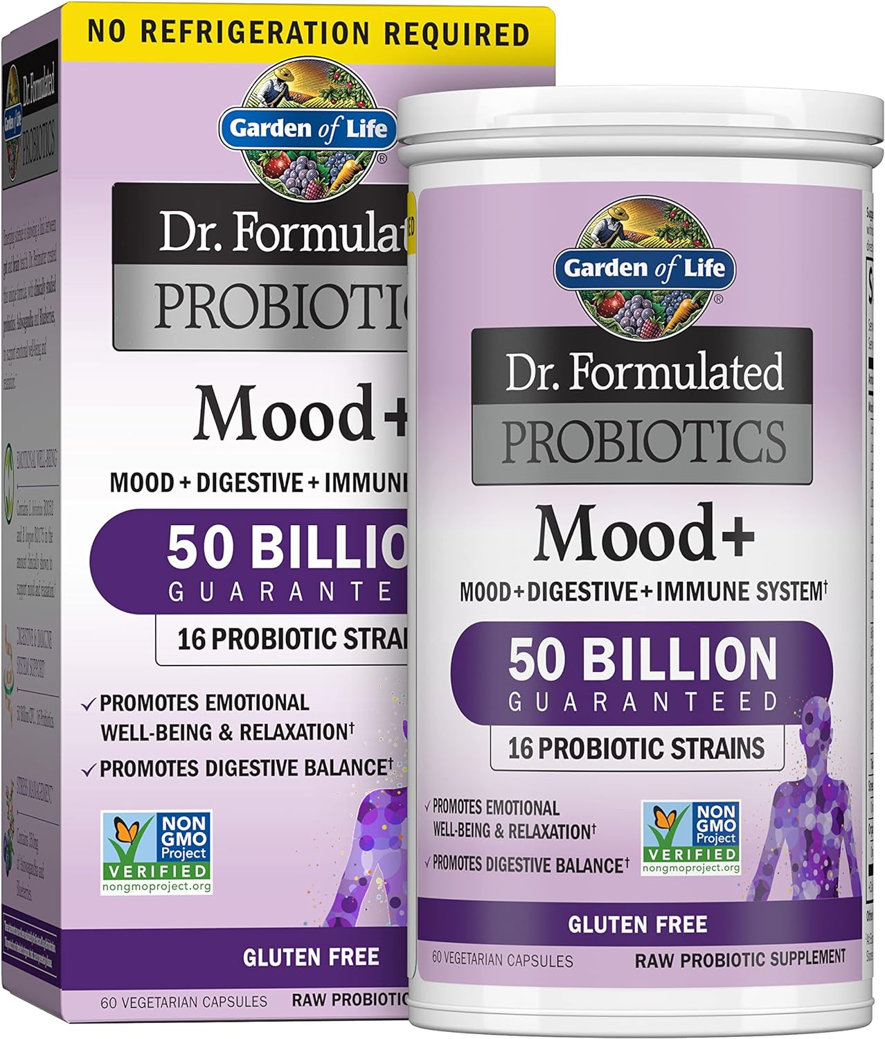 Probiotic Supplement - Promotes Emotional Well-Being, Relaxation and Digestive Balance - Ashwagandha for Stress Management, 60 Capsules