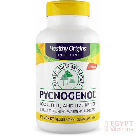 Healthy Origins Pycnogenol 150 mg – Premium Pine Bark Extract for Heart & Skin Health
