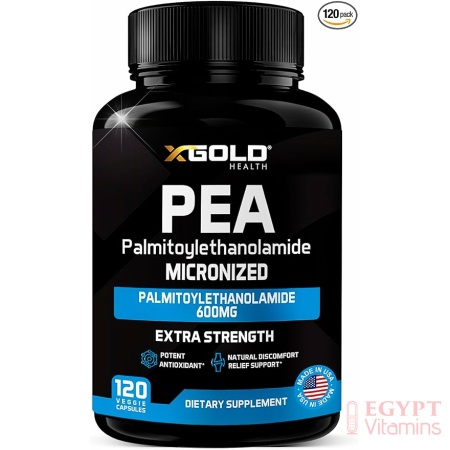 Palmitoylethanolamide Pea Supplement 600 mg | Micronized Pea 99% Highly Purified and Bioavailable | Made in USA | Supplement for Men and Women - 120 Capsules