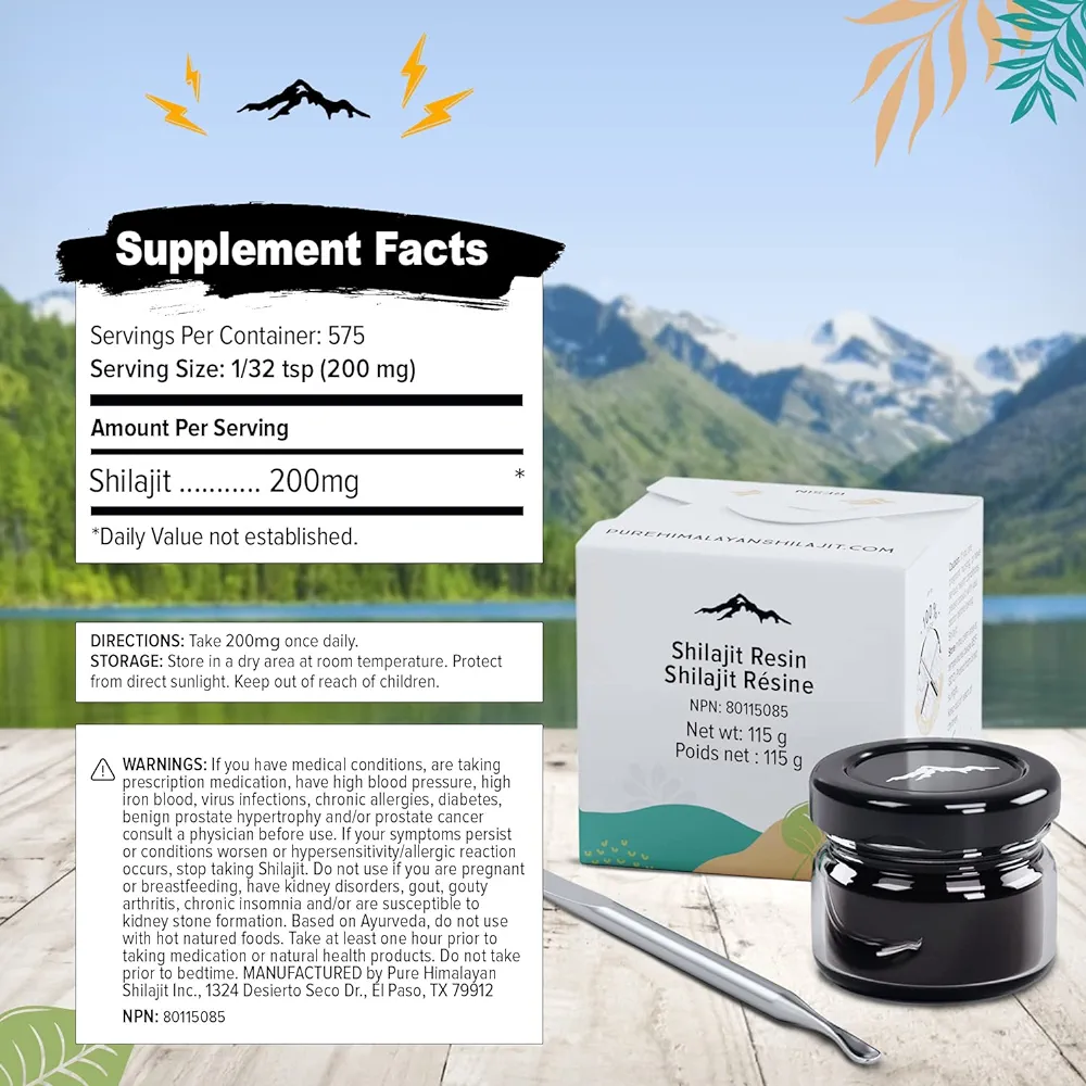 Pure Himalayan Shilajit Resin - for Men & Women - with Trace Minerals & Fulvic Acid - Supports Energy, Metabolism & Immunity (115 Grams) - Image 4