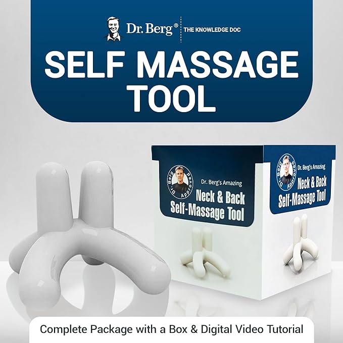 Dr. Berg’s Self-Massage Tool, Best for Back Pain Relief, Handheld Neck and Lower Back Massager, Body Stress Reliever, Supports Healthy Sleep Cycles, Complete Package with Digital Video Tutorial - Image 3
