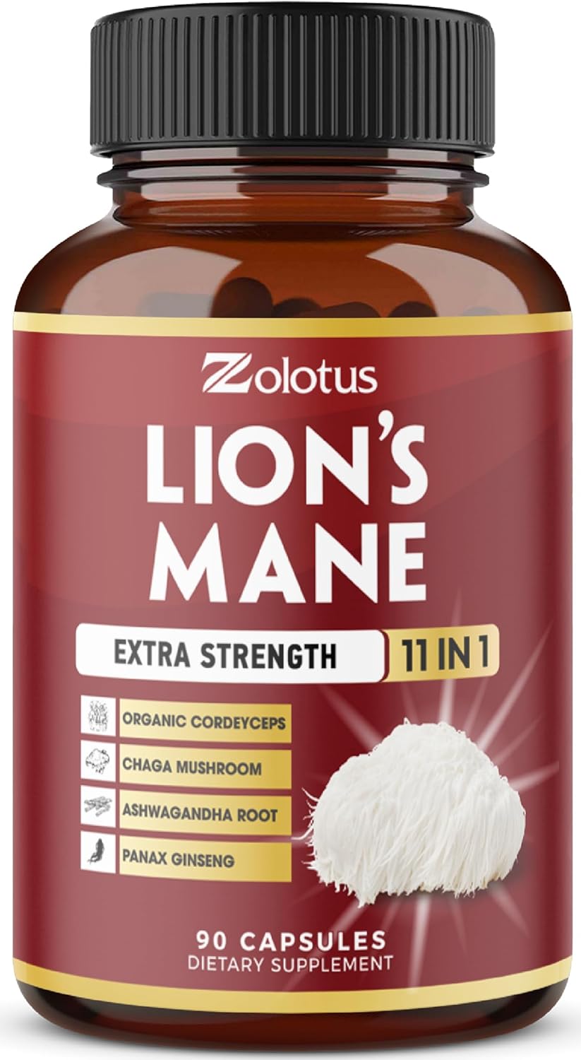Zolotus Lions Mane Mushroom Complex 11-in-1 | 90 Capsules