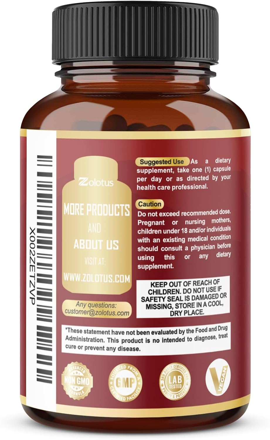 Zolotus Lions Mane Mushroom Complex 11-in-1 | 90 Capsules - Image 4