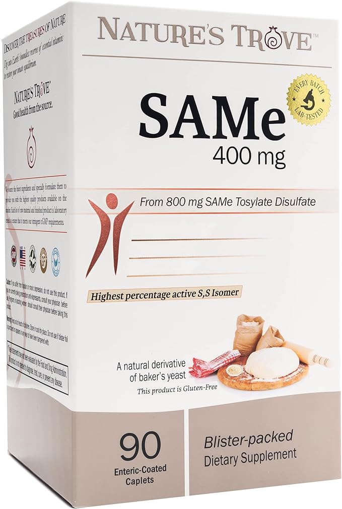 Nature’s Trove SAM-e 400mg – 90 Enteric-Coated Caplets