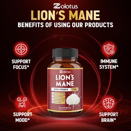 Zolotus Lions Mane Mushroom Complex 11-in-1 | 90 Capsules