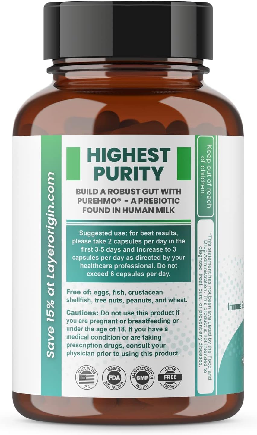 Layer Origin | PureHMO Human Milk Oligosaccharide (HMO 2'-FL) Prebiotic - Feed 180 Billion Probiotics/Serving, 30-Day Supply - Image 4