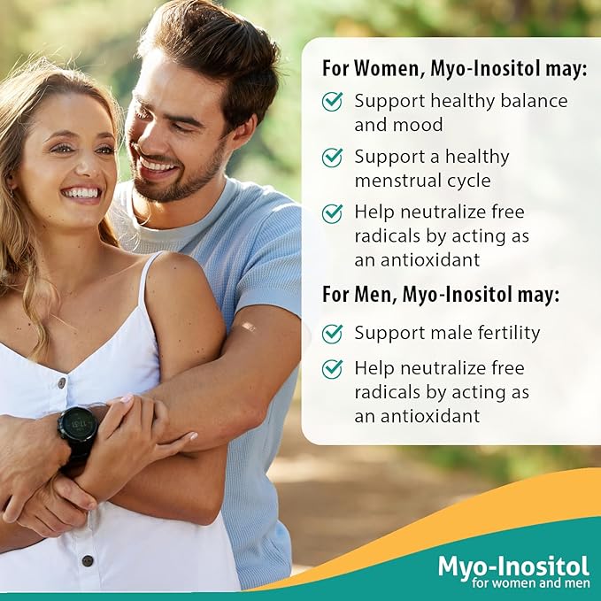 Fairhaven Health Myo-Inositol Supplement 2000mg | Male and Female Fertility Supplement and Hormone Balance | Vitamin B8 | Inositol Powder Capsules | Gluten, Dairy and Soy Free | 120 Inositol Capsules - Image 7