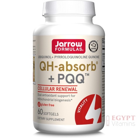 Jarrow Formulas QH-absorb + PQQ – 100 mg Ubiquinol – Up to 60 Servings (Softgels)