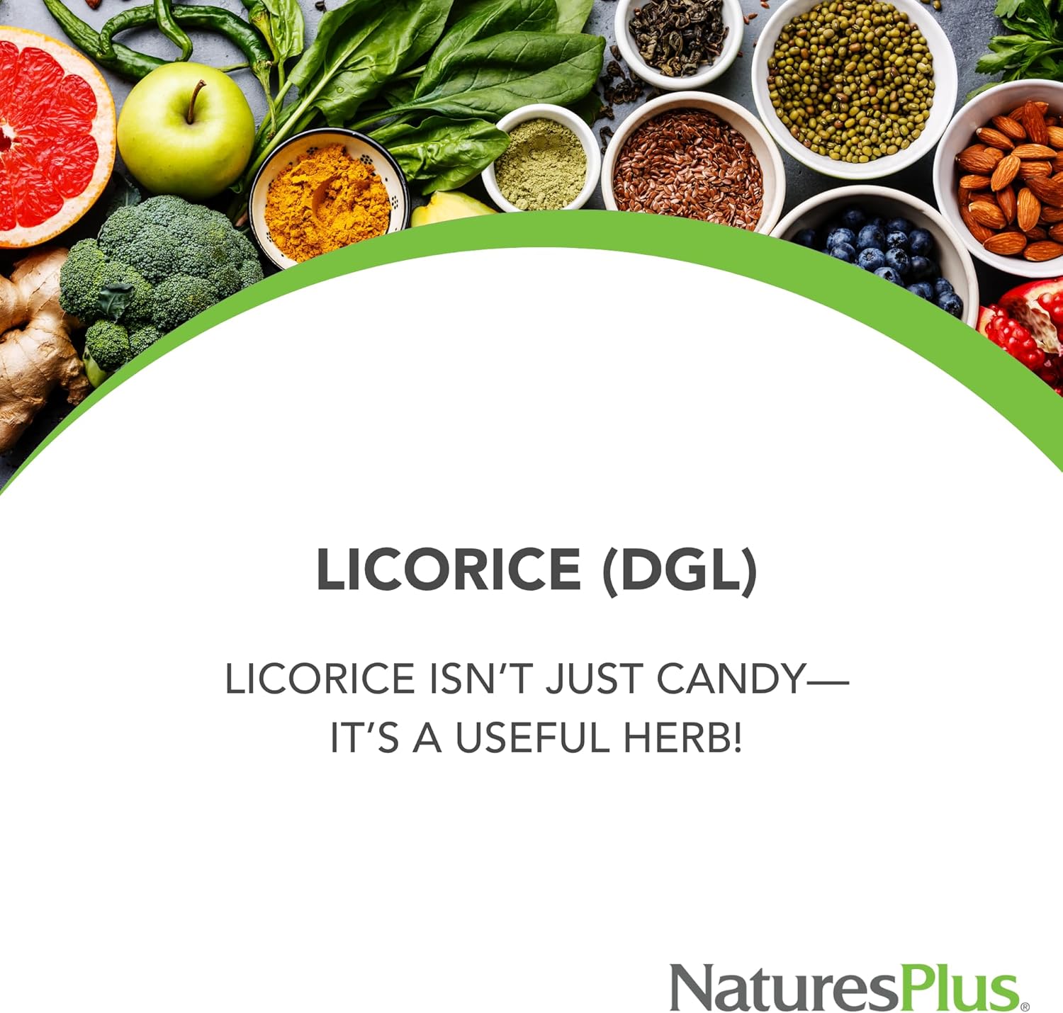 NaturesPlus Herbal Actives Licorice (DGL) Capsules - 500mg, 60 Vegan Supplements - Vegetarian, Gluten-Free - 60 Servings <BR/> كبسولات عرق السوس العشبية من ناتشرز بلس - 500 ملجم، 60كبسولة - Image 6