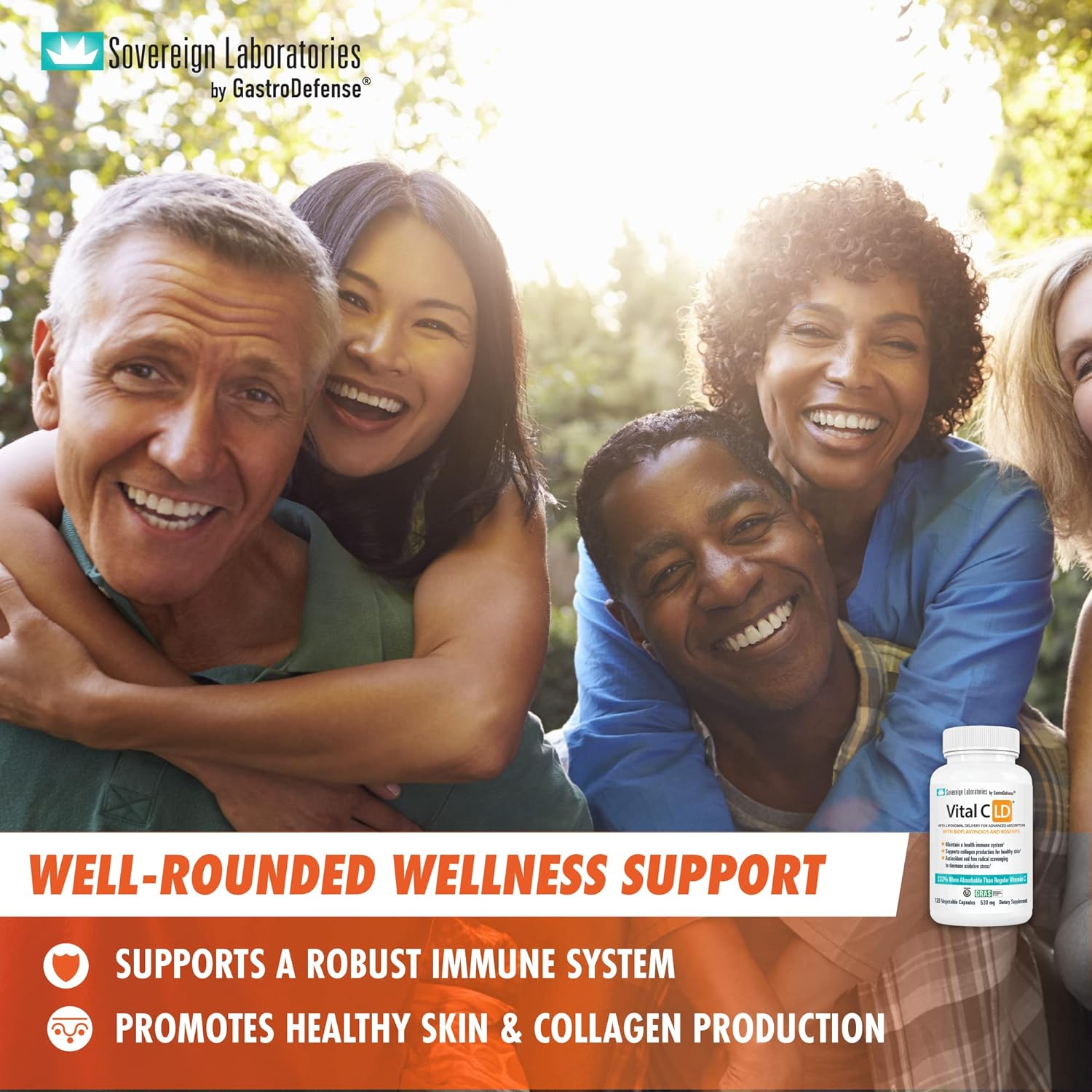 Vital C-LD - Enhanced Liposomal Vitamin C - 530mg Capsules - 120 Count فيتامين سي عالي التركيز والامتصاص 530مجم عبوه 120 كبسوله - Image 5