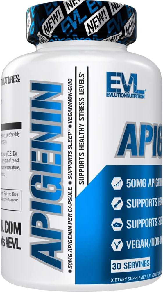 Evlution Pure Apigenin Supplement from Chamomile Extract -