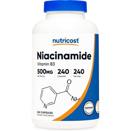 Nutricost Niacinamide (Vitamin B3) 500mg, 240 Capsules - Non-GMO, Gluten Free, Flush Free Vitamin B3