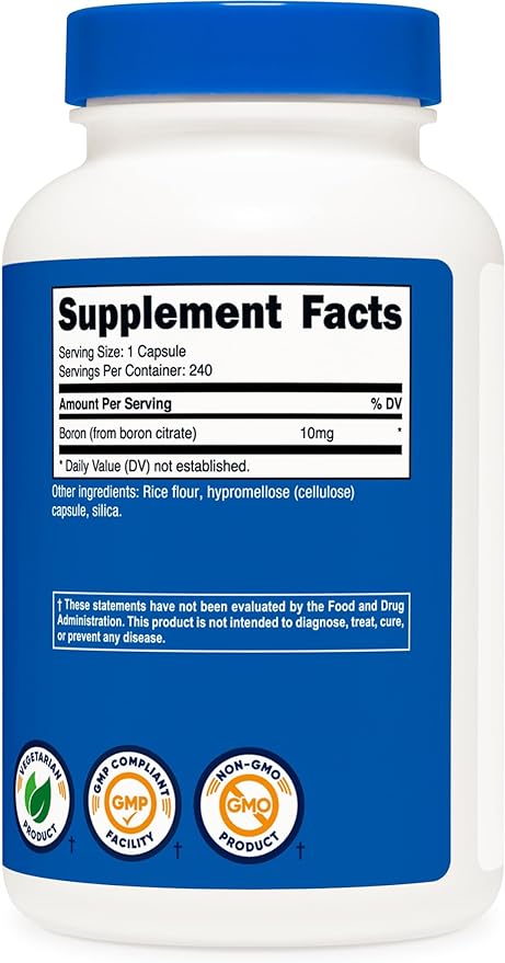 Nutricost, Boron 10 mg, Ingredients