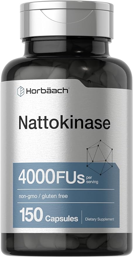 Nattokinase Supplement 4000 FU 150 Capsules Non-GMO, Gluten Free by Horbaach