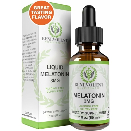 Liquid Melatonin for Kids and Adults 3mg - 2 Month Supply Natural Sleep Aid Drops - Berry Vanilla Flavor & Made in USA - Tincture Helps Fall Asleep Faster & Stay Asleep Longer - Children Friendly