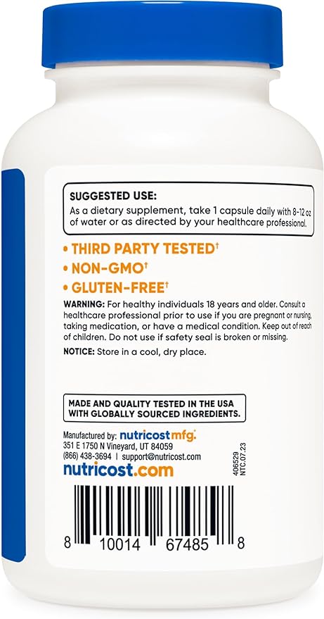 Nutricost, Boron 10 mg, 240 Capsules