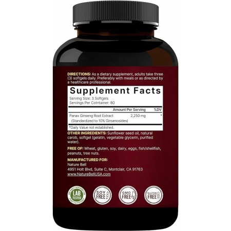 Korean Red Ginseng 2,250mg Per Serving