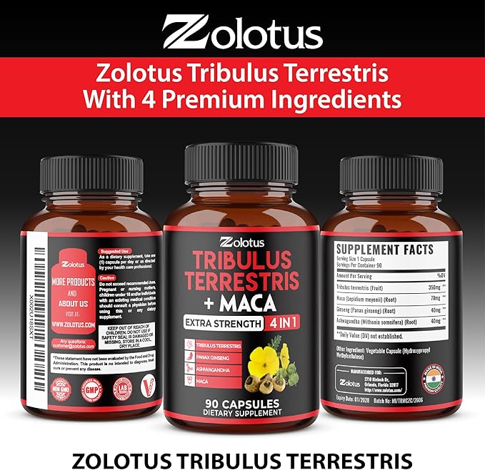 Zolotus Premium Tribulus Terrestris | 90 Capsules - Image 3