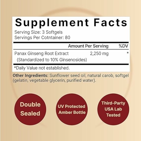 Korean Red Ginseng 2,250mg Per Serving