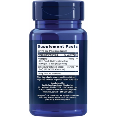 Life Extension Arterial Protect - Blood Pressure Supplement for Heart Health - with gotu kola and Pycnogenol dried French maritime pine bark extracts - Gluten-Free, Non-GMO, Vegetarian - 30 capsules