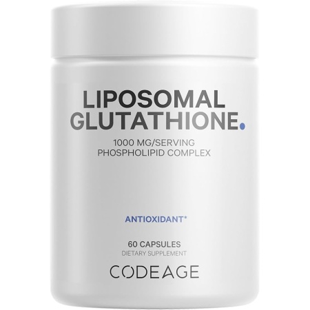 Codeage Liposomal Glutathione 1000 mg | glutathione Antioxidant Phospholipid Complex 60 Capsules
