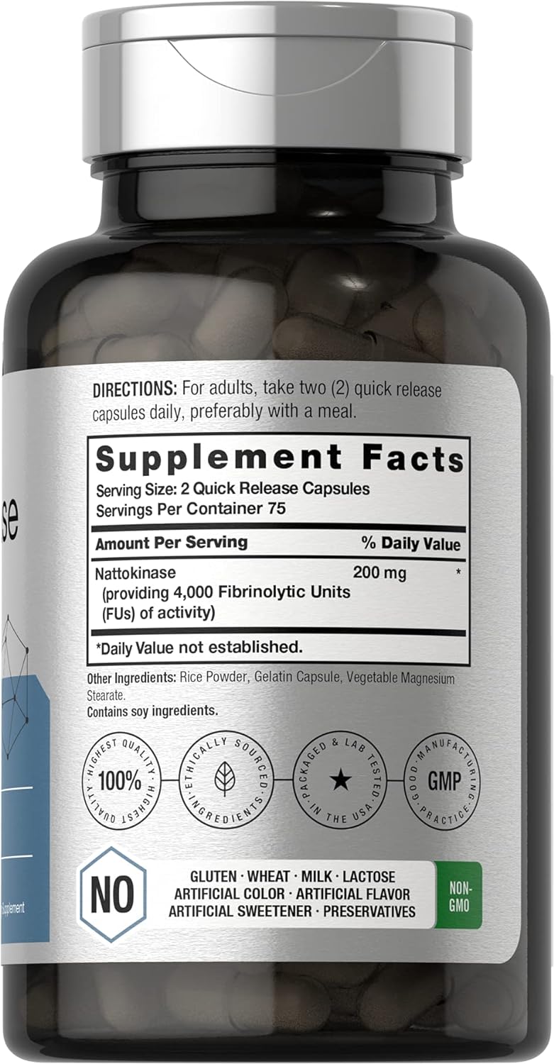 Horbaach | Nattokinase 4000 FU | 150 Capsules - Image 2