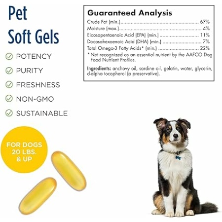 Nordic Naturals Omega-3 Pet, Unflavored - 90 Soft Gels - 330 mg