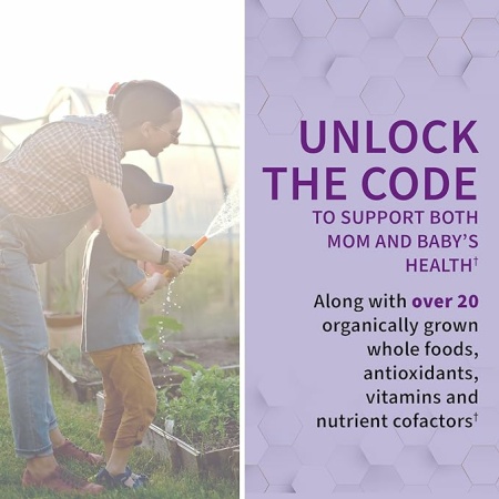 Garden of Life Prenatal Multivitamin for Women from Whole Foods with Biotin, Iron & Folate not Folic Acid, Probiotics for Immune Support - Vitamin Code Raw - Pregnancy Must Haves - 180 capsules