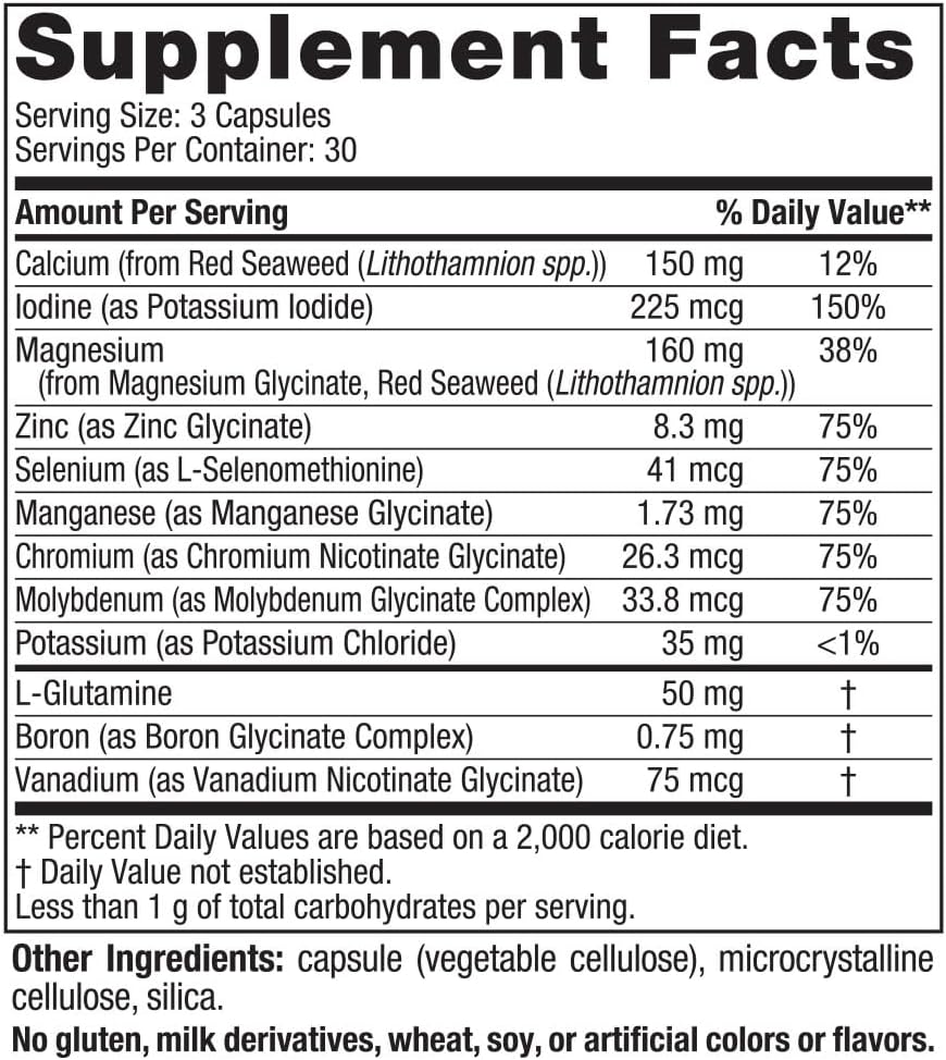 Nordic Naturals Multi Minerals Without Iron & Copper, Ingredients