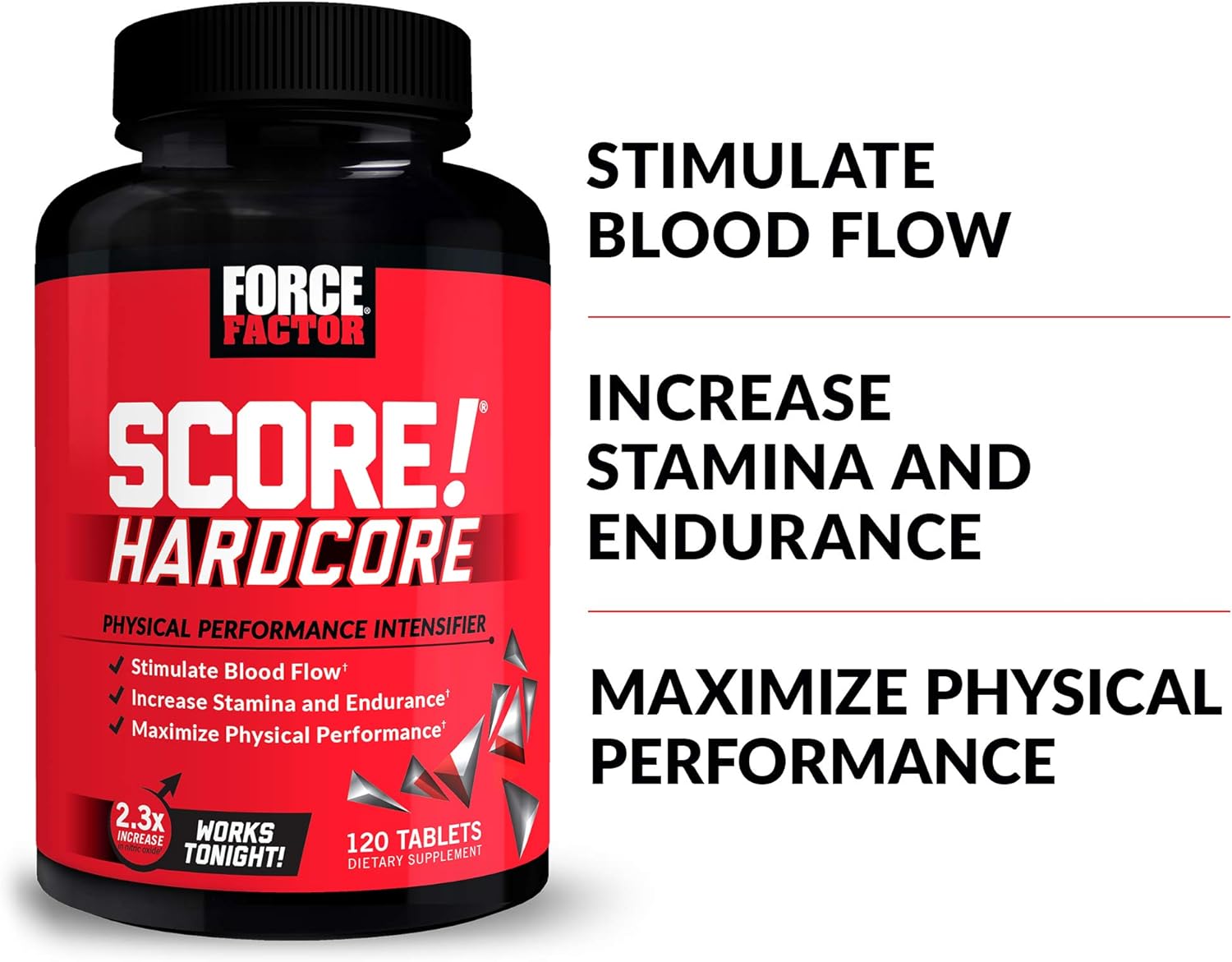 Force Factor Score! Hardcore,120 Tablets - Image 3
