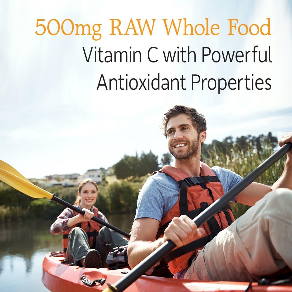 Whole Food Raw Vitamin C 500mg | Garden of Life Natural Supplements | 60 Capsules - Image 3