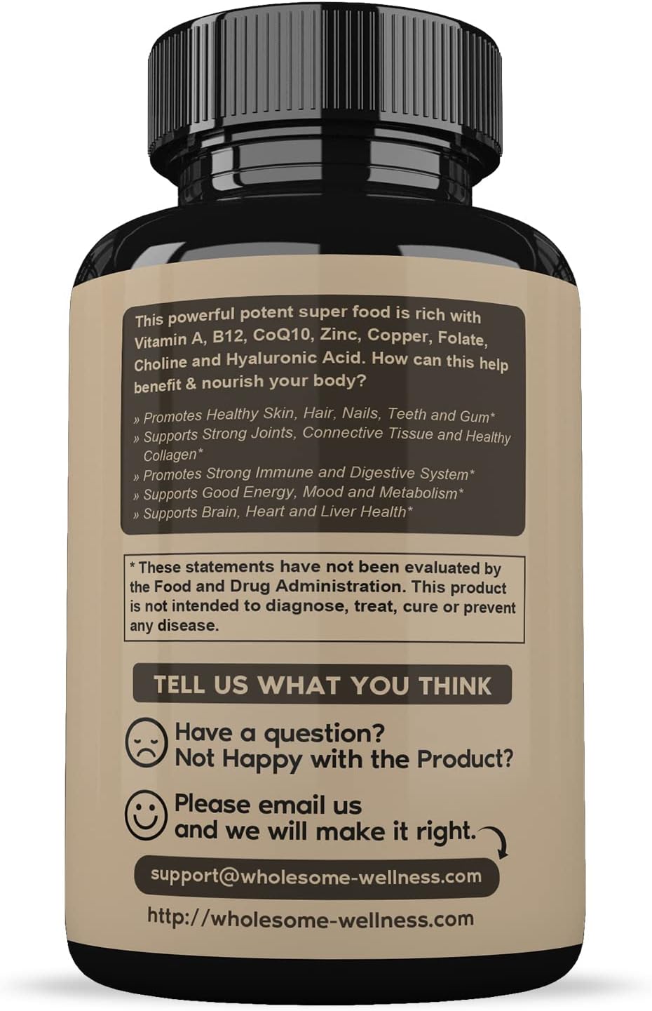 Wholesome Wellness Grass Fed Desiccated Beef Liver Capsules,180 Pills, 750mg - Image 7