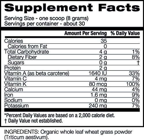 Amazing Grass Wheat Grass Powder: 100% Whole-Leaf Wheat Grass Powder for Energy, Detox & Immunity Support, Chlorophyll Providing Greens, 30 Servings - Image 2