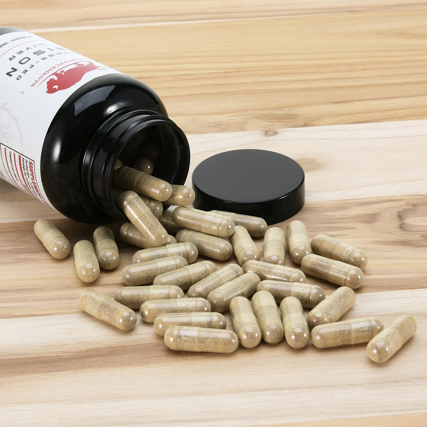 Grass Fed Bison Liver Capsules Supports Energy Production, Detoxification, Digestion, Immunity, Natural Iron Non-GMO, Freeze Dried Liver Health Supplement, 3000mg - Image 9