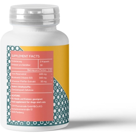 TCM Pharmatrade NMN + Resveratrol 1100 mg, Ingredients