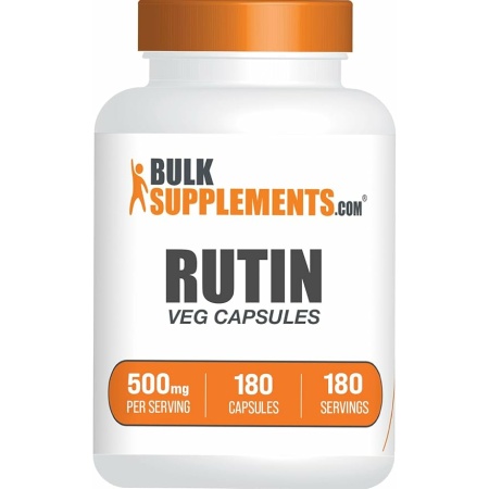 BulkSupplements.com Rutin 500mg Capsules - from Saphora japonica, Rutin Supplement, Rutin Pills - Antioxidants Supplement - Vegan & Gluten Free, 1 Capsule per Serving, 180 Veg Capsules