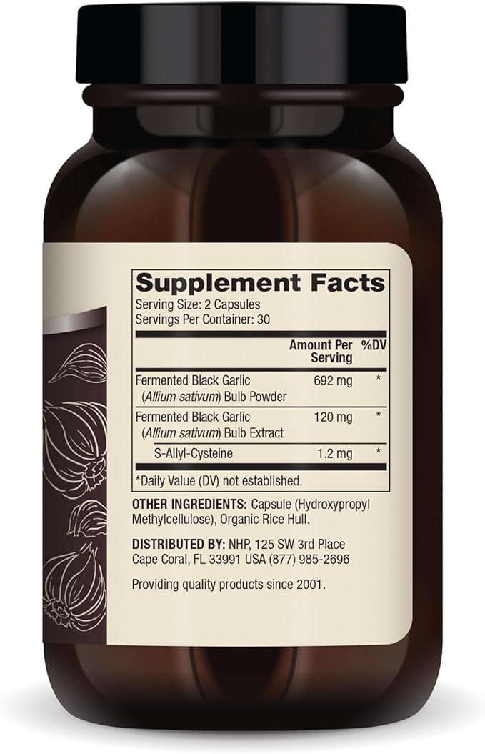 write description for this product Dr. Mercola Fermented Black Garlic, 30 Servings (60 Capsules), Dietary Supplement, Supports Immune and Blood Pressure Health, Non GMO