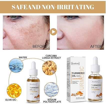 Turmeric Serum, Ksndurn Turmeric Serum for Correcting Dark Spots - Whitening, Natural Whitening Serum (Pack of 1)