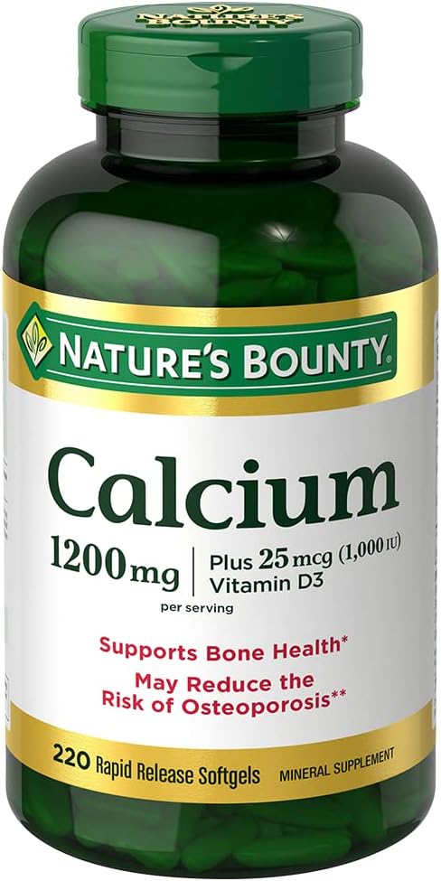 Nature's Bounty Calcium 1200 mg - 220 Softgels - Image 4