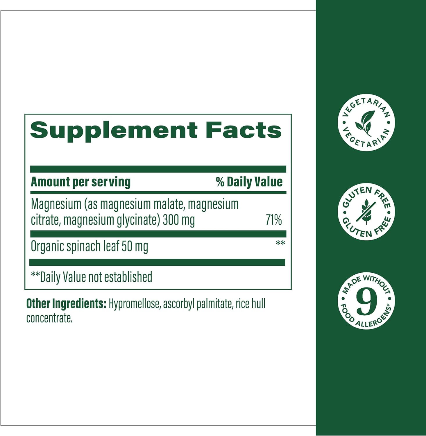 MegaFood Magnesium 300 mg - 60 Capsules - Image 3