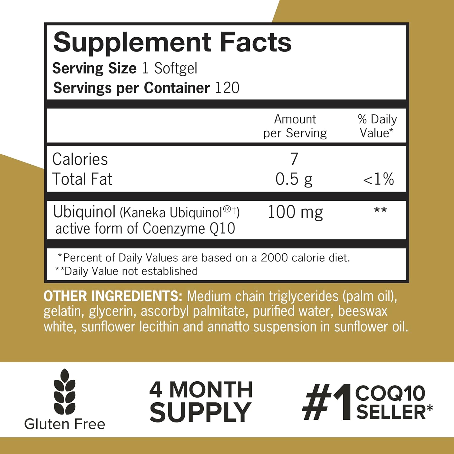 Qunol Ubiquinol CoQ10 100mg Softgels - 120 Count - Image 5