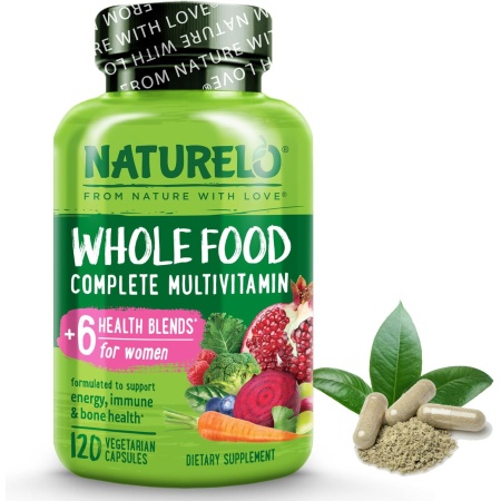 NATURELO Whole Food Multivitamin for Women,120 Capsules