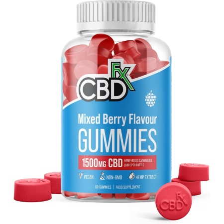 CBDfx 1500mg Mixed Berry Flavour, 60 Gummies