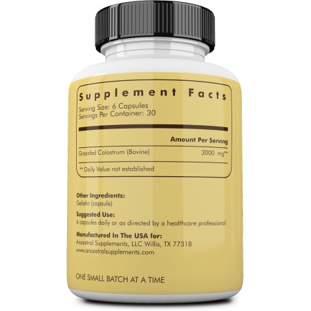Ancestral Supplements Grass Fed Beef Colostrum, Ingredients