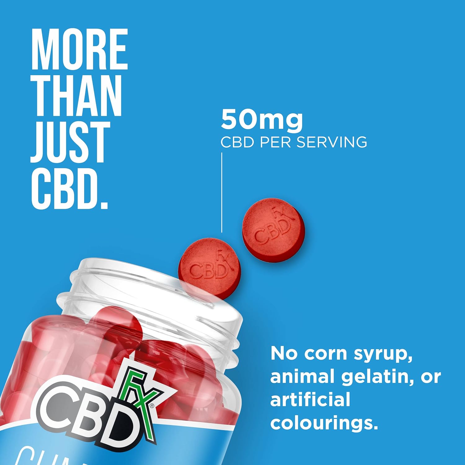 CBDfx 1500mg Mixed Berry Flavour, 60 Gummies