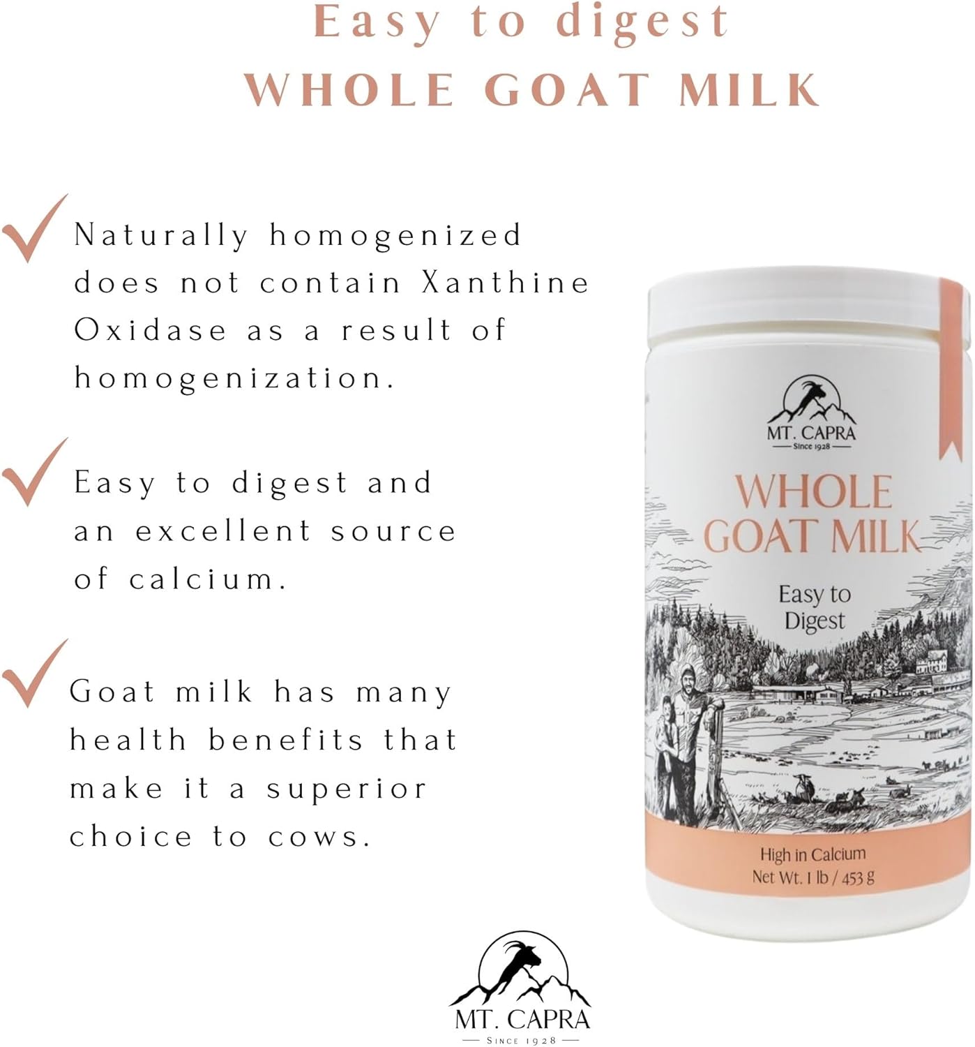 Whole Goat Milk by Mt. Capra, 453 gm / 1 pound - Image 3