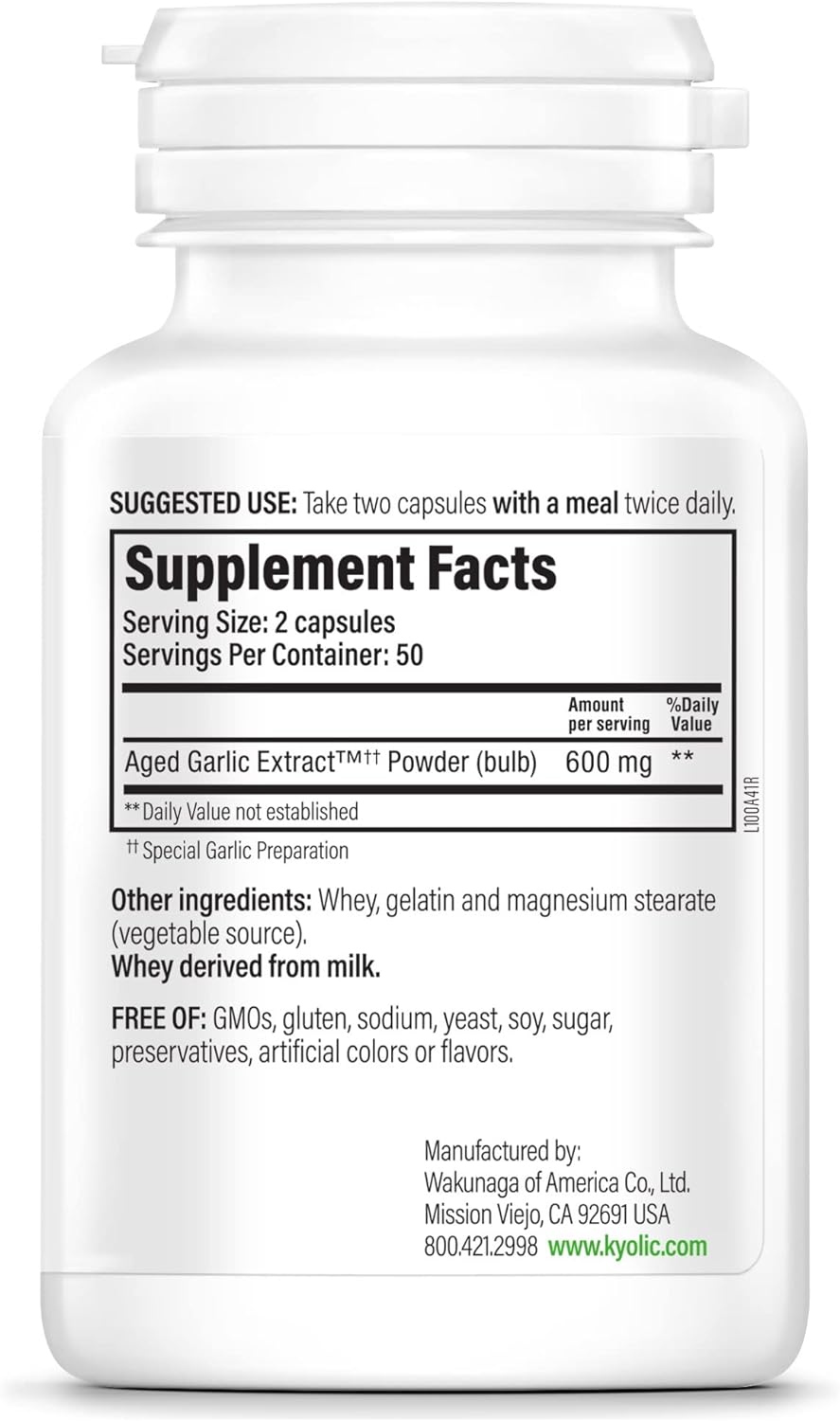 Kyolic Aged Garlic Extract, 100 Capsules - Image 4