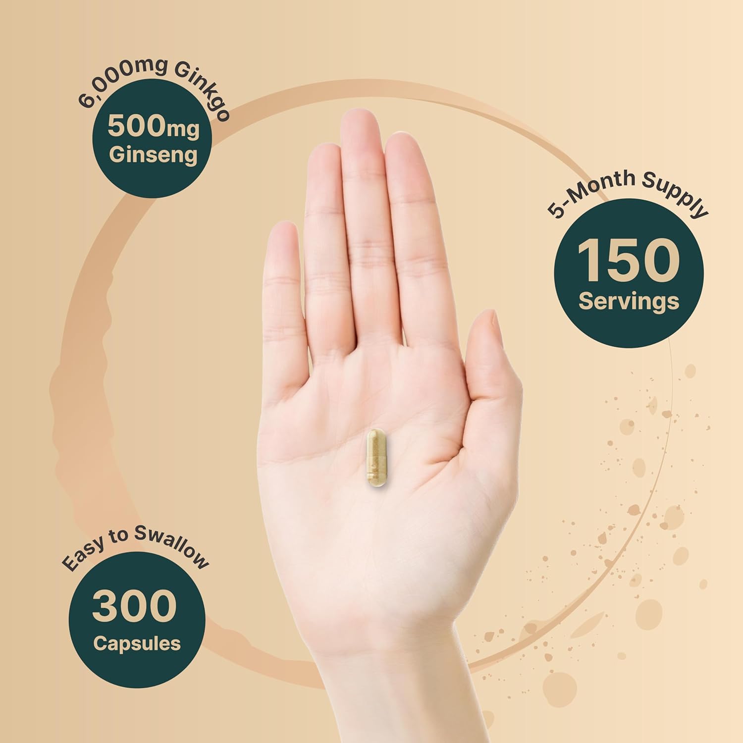 NatureBell Ginkgo Biloba 6,000mg, 300 Capsules - Image 4